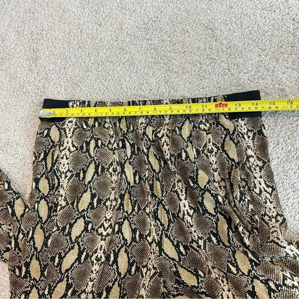 Zara tan brown animal snake print joggers harem pants Sz M - Picture 7 of 11